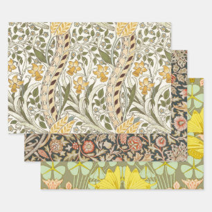 William Morris Narzissengarten-Blumen-Klassiker-Bo Geschenkpapier Set