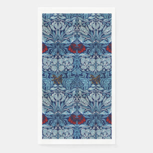 William Morris Navy Blau Tulpen-Rosen-Tapete Serviette