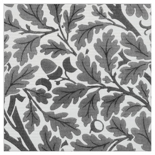 William Morris Oak Blätter, grau / grau und weiß Stoff