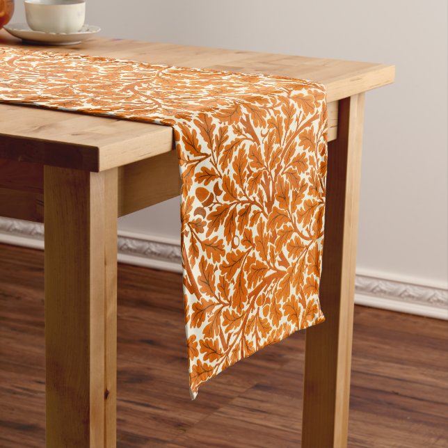 William Morris Oak Blätter, Rust Orange & Cream  Kurzer Tischläufer (Beispiel)