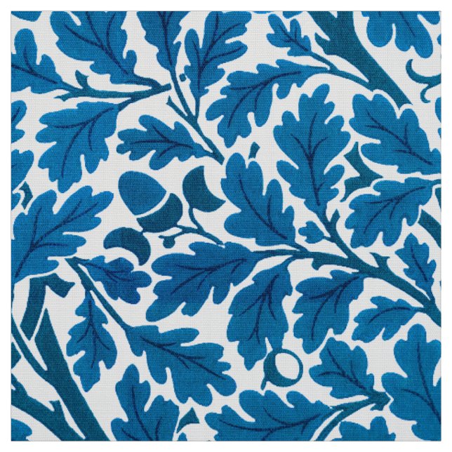 William Morris Oak Blätter, Sapphire Blue und Whit Stoff (Muster)