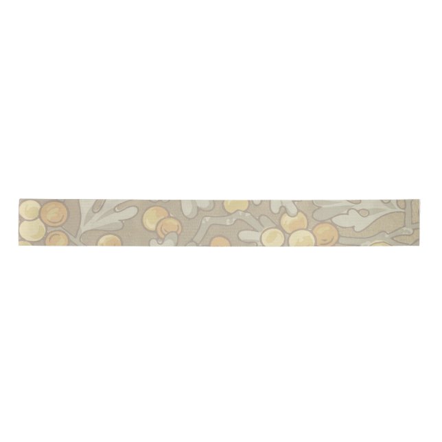 William Morris Oak und Acorn Satin Ribbon Satinband (Vorderseite)