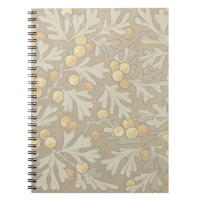 William Morris Oak und Acorn Spiral Notebook Notizblock (Vorderseite)