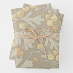 William Morris Oak und Acorn Wrapping Paper Geschenkpapier Set