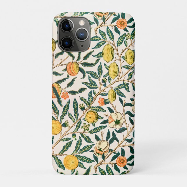William Morris Obstpomegranat Weiße Ornamente Case-Mate iPhone Hülle (Rückseite)
