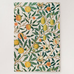William Morris Obstpomegranat Weiße Ornamente Puzzle