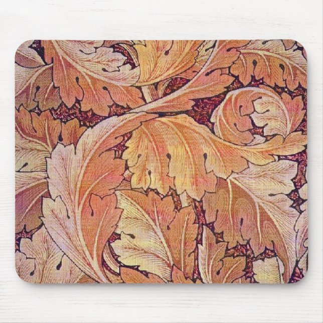 William Morris orange Acanthus - Mousepad (Vorne)