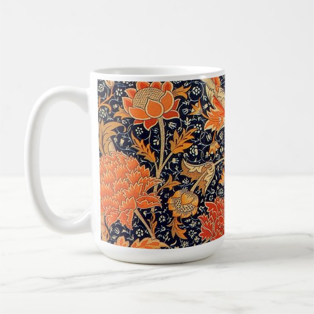 William Morris Orange Buntstift Kaffeetasse (Links)