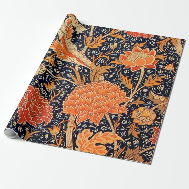 William Morris Orange Cray Geschenkpapier (Ungerollt)