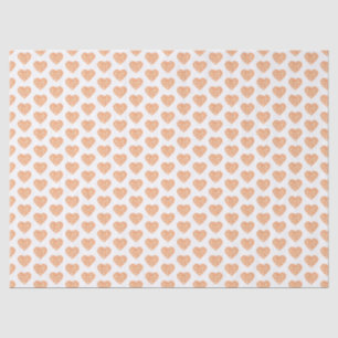 William Morris Orange Floral Heart Decoupage Seidenpapier