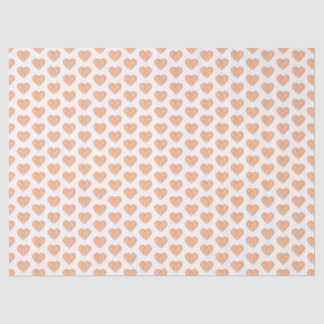 William Morris Orange Floral Heart Decoupage Seidenpapier