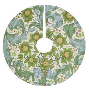 William Morris Orchard Grüne Blumenkunst Polyester Weihnachtsbaumdecke