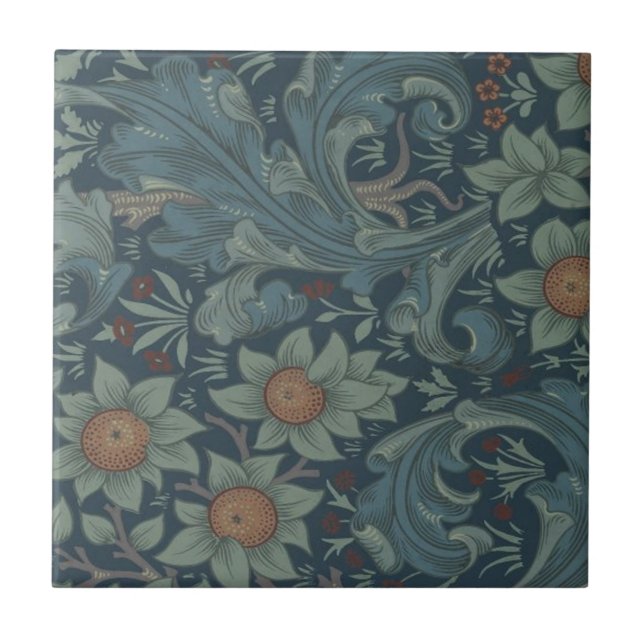 William Morris Orchard Pattern Art Fliese (Vorderseite)