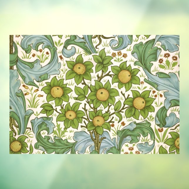 William Morris' Orchard Pattern Art Nouveau Fensteraufkleber (Blatt 3)