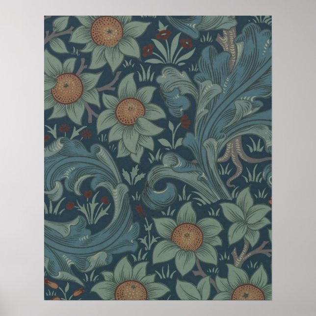 William Morris Orchard Pattern Wallpaper Poster (Vorne)