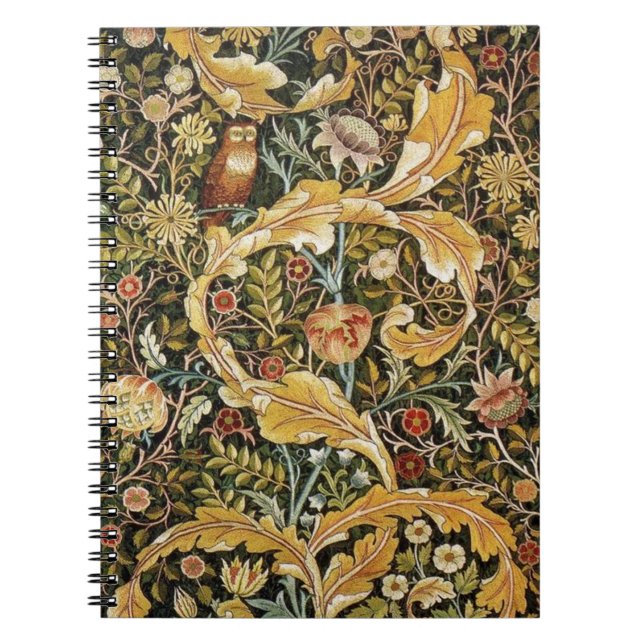 William Morris Owl an Acanthus Notizblock (Vorderseite)