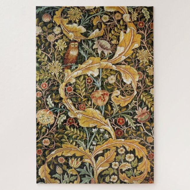 William Morris Owl an Acanthus Puzzle (Vertikal)