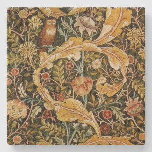 William Morris Owl an Acanthus Steinuntersetzer