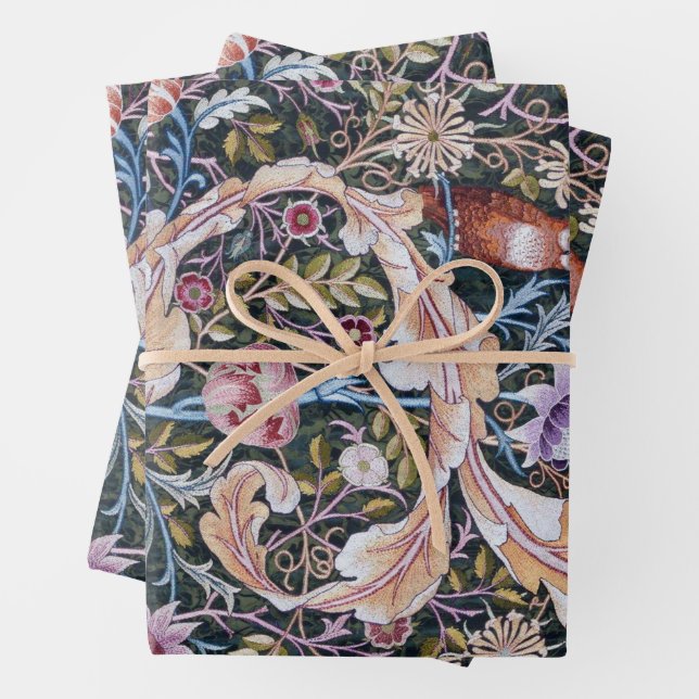 William Morris, Owl and Flowers Geschenkpapier Set (Beispiel)