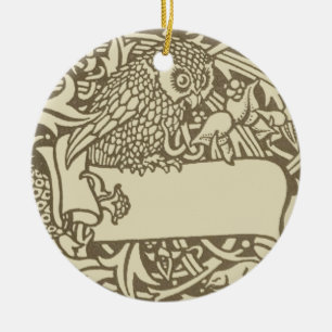 William Morris Owl Vintages Design Keramikornament