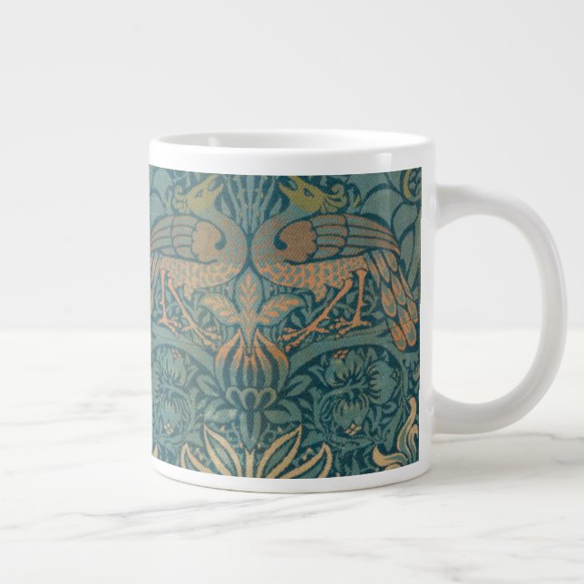 William Morris Peacock and Dragon Textile Design Jumbo-Tasse (Rechts)