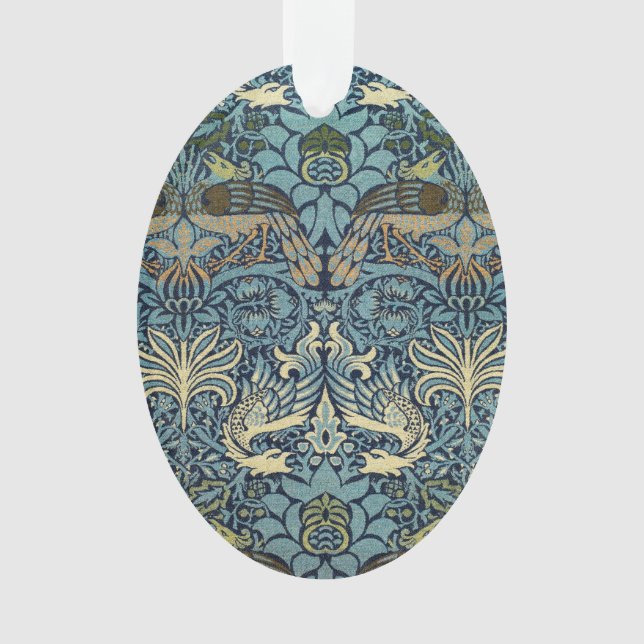 William Morris Peacock and Dragon Woven Design Ornament (Vorderseite)