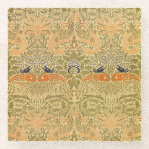 William Morris Peacock & Dragon Arts & Crafts Glasuntersetzer
