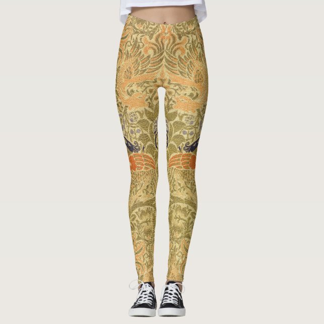 William Morris Peacock & Dragon Arts & Crafts Leggings (Vorderseite)
