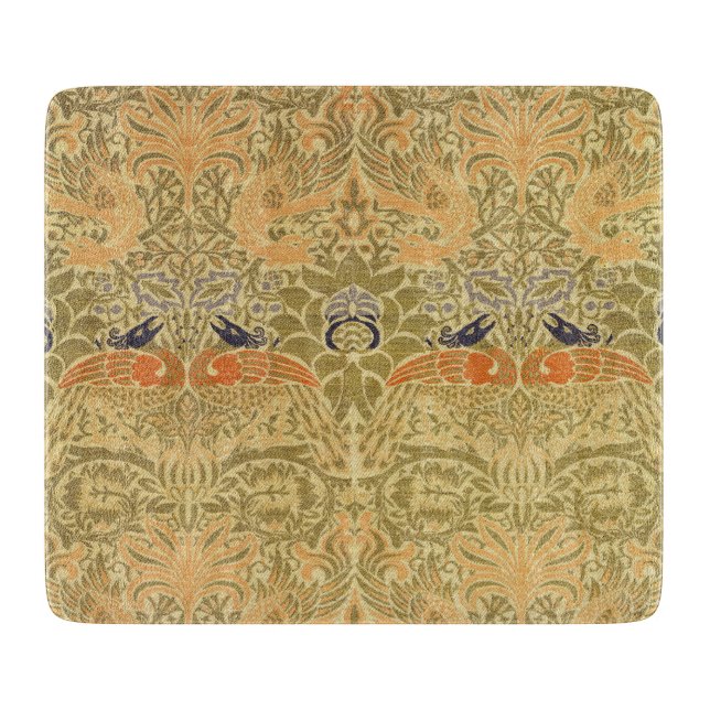 William Morris Peacock & Dragon Arts & Crafts Schneidebrett (Vorderseite)