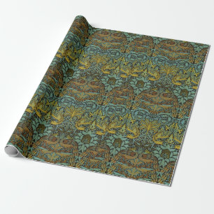 William Morris Peacock Dragon Wallpaper Geschenkpapier