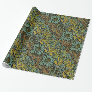 William Morris Peacock Dragon Wallpaper Geschenkpapier