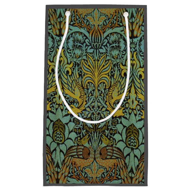 William Morris Peacock Dragon Wallpaper Kleine Geschenktüte (Vorderseite)