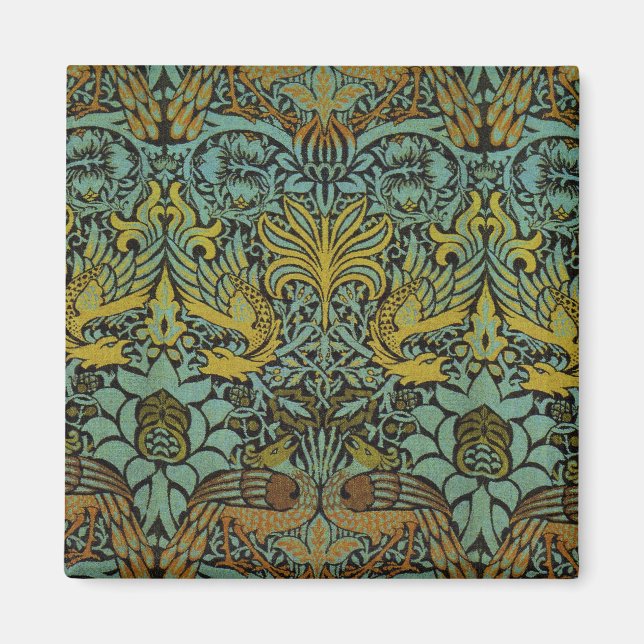 William Morris Peacock Dragon Wallpaper Magnet (Vorne)