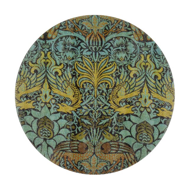 William Morris Peacock Dragon Wallpaper Schneidebrett (Vorderseite)