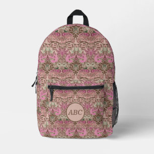 William Morris Peacock und Dragon Monogram Bedruckter Rucksack