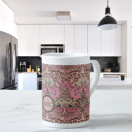 William Morris Peacock und Dragon Monogram Prozellantasse