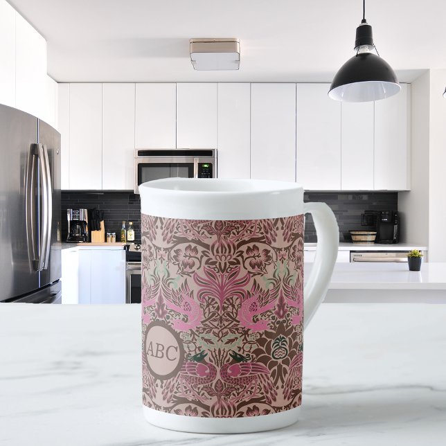 William Morris Peacock und Dragon Monogram Prozellantasse (Von Creator hochgeladen)