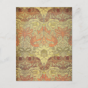 William Morris Peacock und Dragon Pattern Postkarte