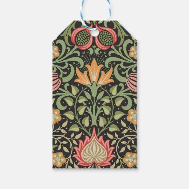 William Morris Persian Floral Antique Geschenkanhänger (Vorderseite)