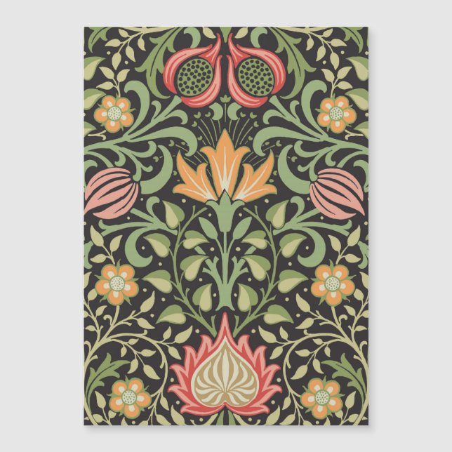 William Morris Persian Floral Antique Magnetkarte (Vorderseite)
