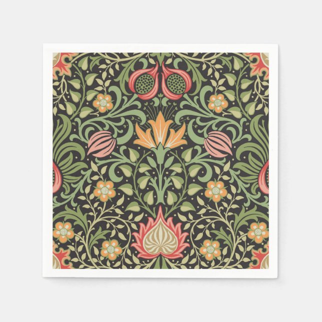 William Morris Persian Floral Antique Serviette (Vorderseite)