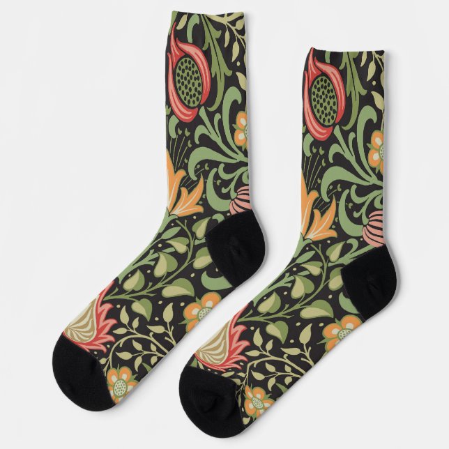 William Morris Persian Floral Antique Socken (Linkes Detail)