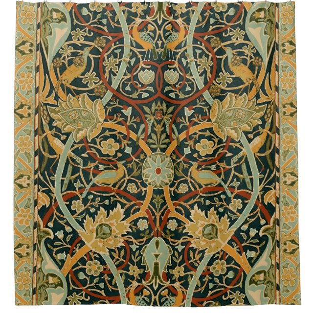 William Morris Persian Oriental Tepet Art Duschvorhang (Vorderseite)