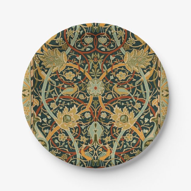 William Morris Persian Oriental Tepet Art Pappteller (Vorderseite)
