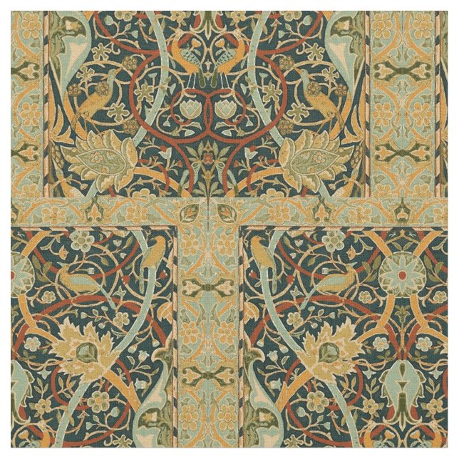 William Morris Persian Oriental Tepet Art Stoff (Nahaufnahme)