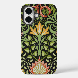 William Morris Persisch Schwarze Blumengestaltung iPhone 16 Hülle