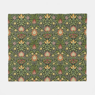 William Morris Persisch Schwarze Blumengestaltung Fleecedecke
