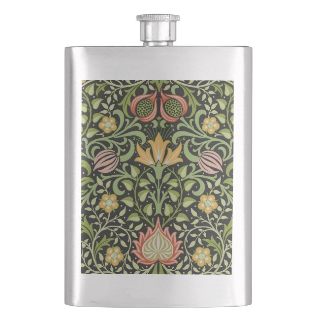 William Morris persisches florales botanisches Des Flachmann (Vorderseite)