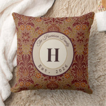 William Morris Persisches Monogramm Burgunderrot