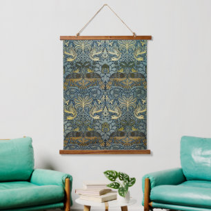 William Morris Pfau Drache Klassiker Wandteppich Mit Holzrahmen